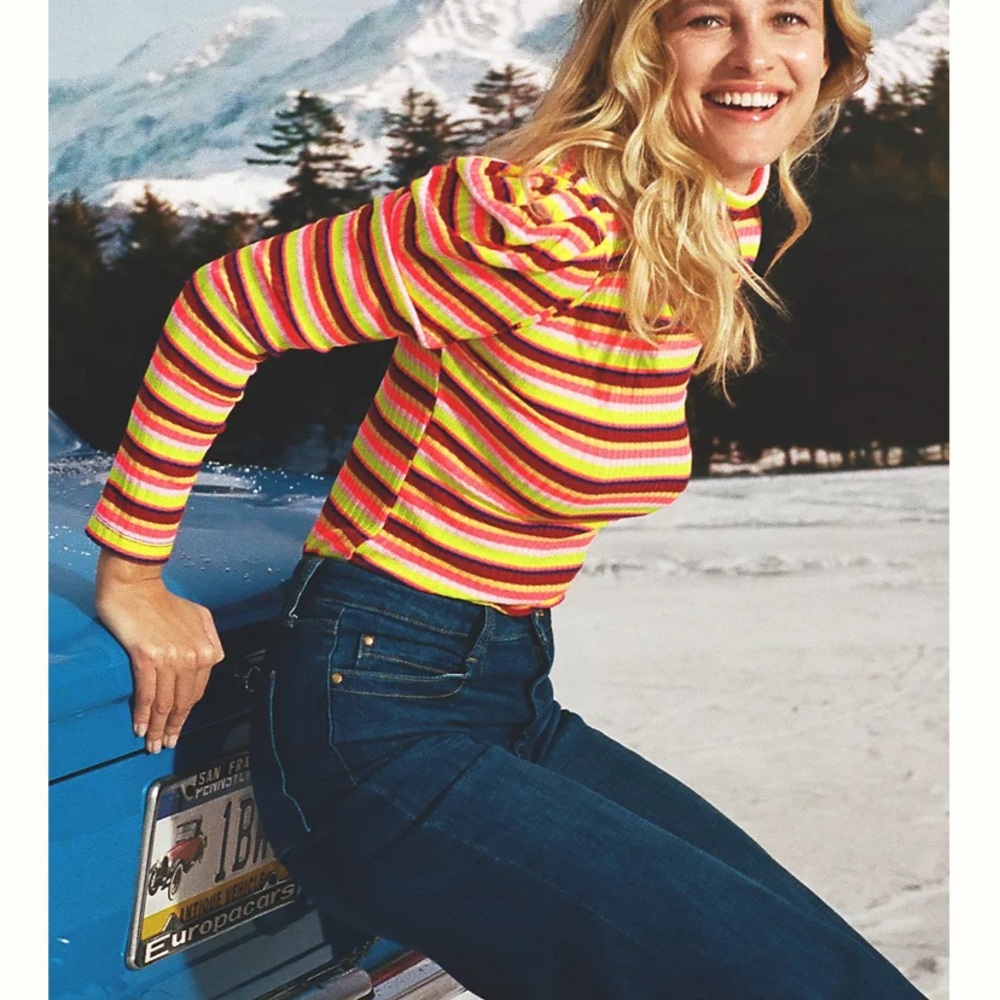 Maeve Anthropologie ribbed turtleneck